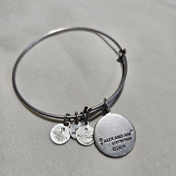 Alex and Ani Silver "R" Initial Charm Bracelet - Picture 2 of 2